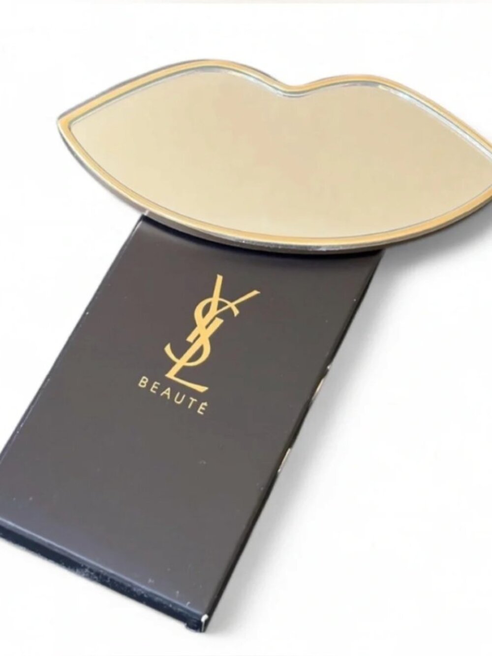 Authentic Yves Saint Laurent mirror with Gold Trim